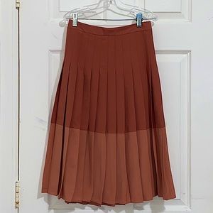 Size 0 Loft Mauve Pink Pleated Skirt
